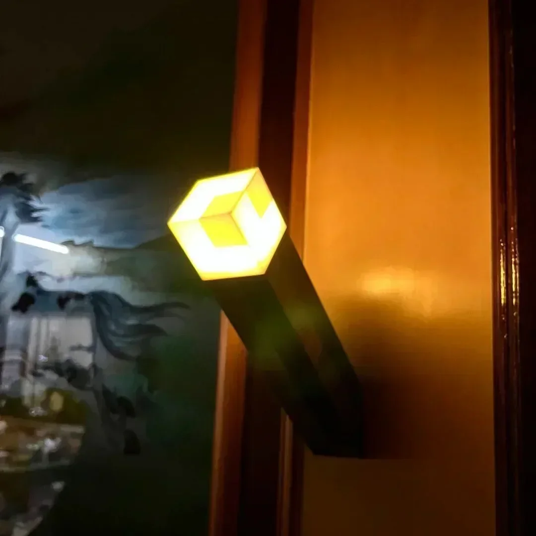MC Game Torch Light Brownstone LED Night Light USB Rechargeable Bedroom Decoration Table Lamp Gift Lamp for Kids Bedside Lamp - Image 5