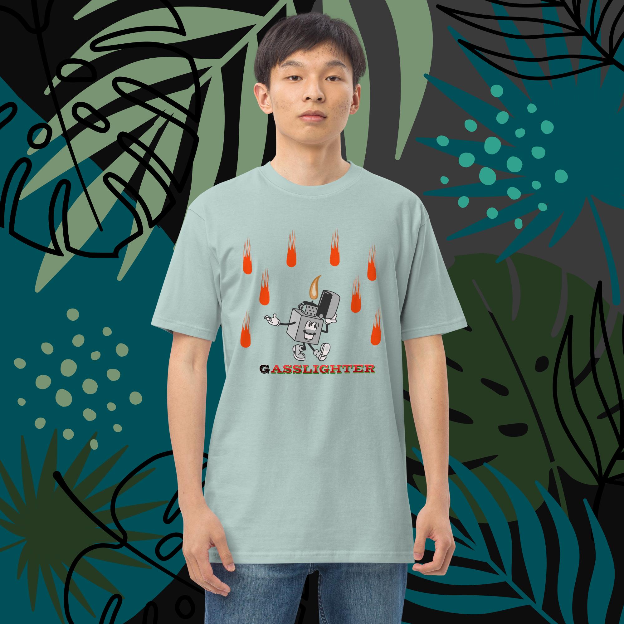 Gaslighting Men’s premium heavyweight tee - Image 2