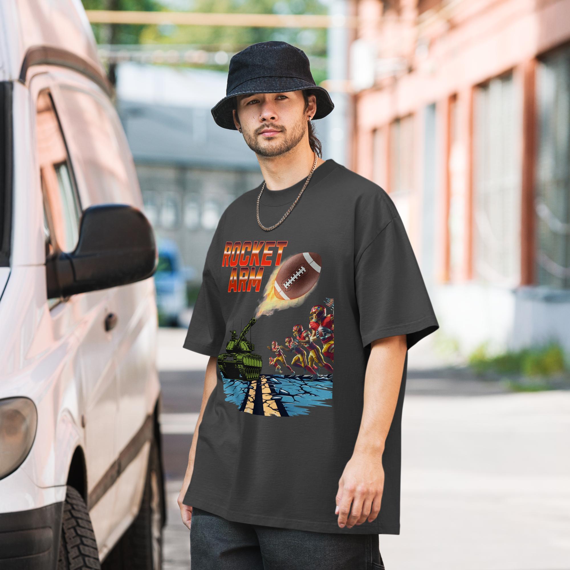 Football oversized faded t-shirt - Image 2