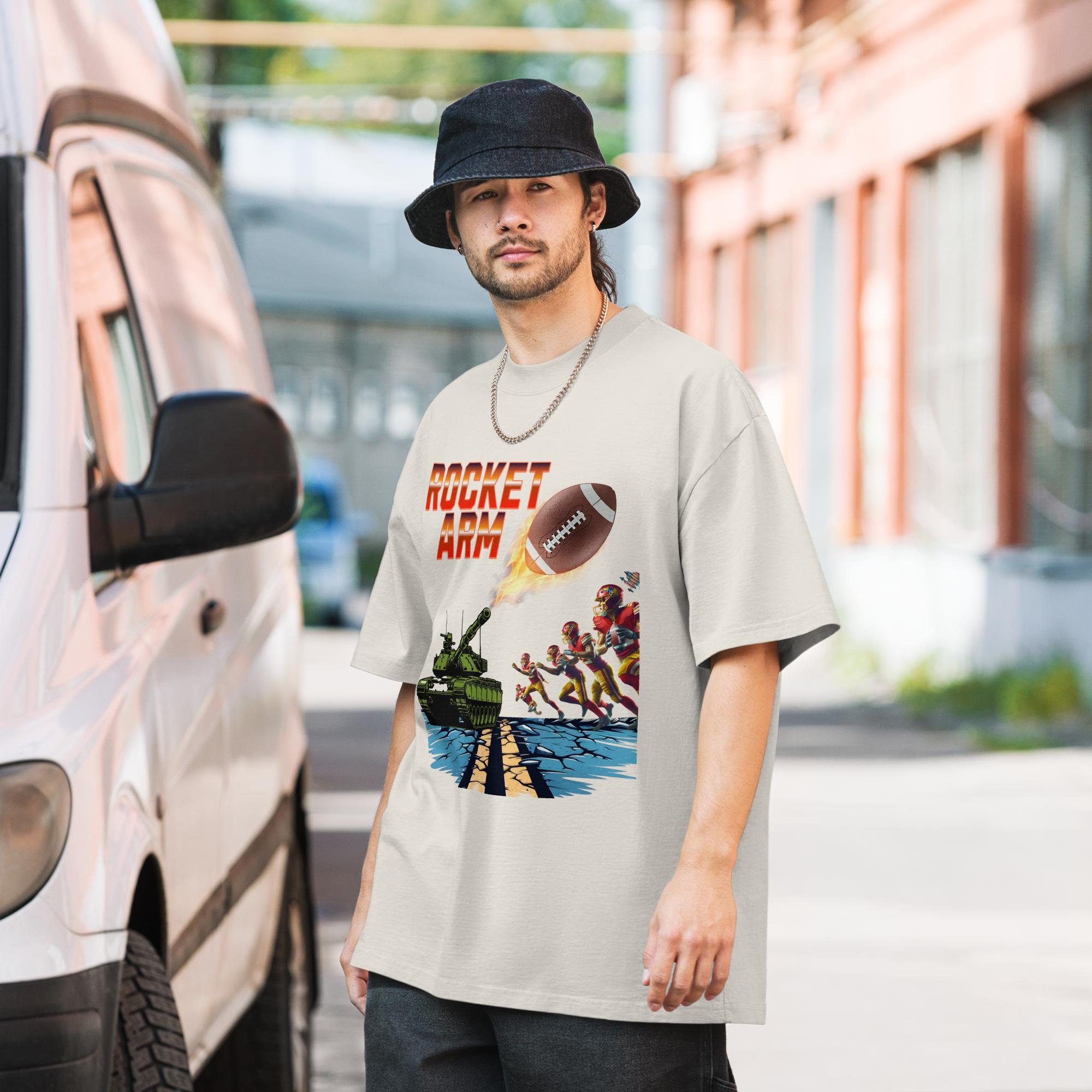 Football oversized faded t-shirt - Image 3