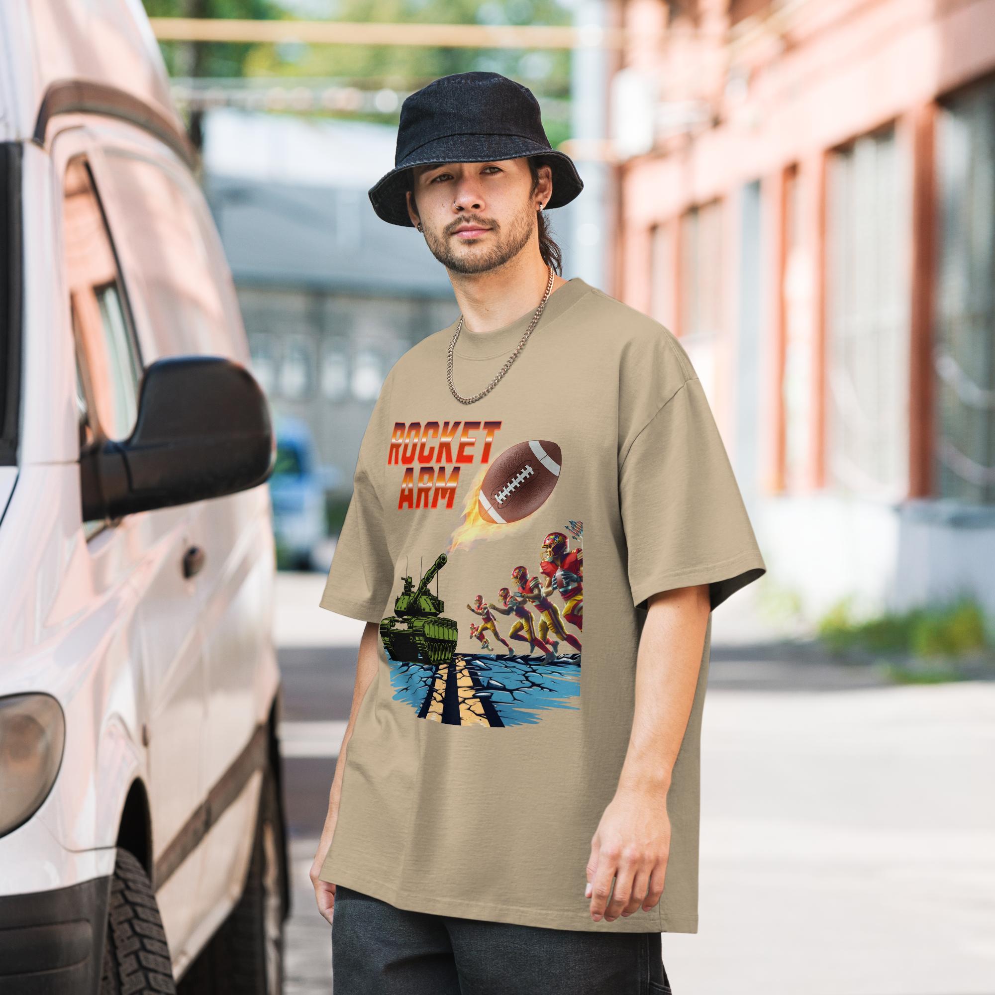 Football oversized faded t-shirt