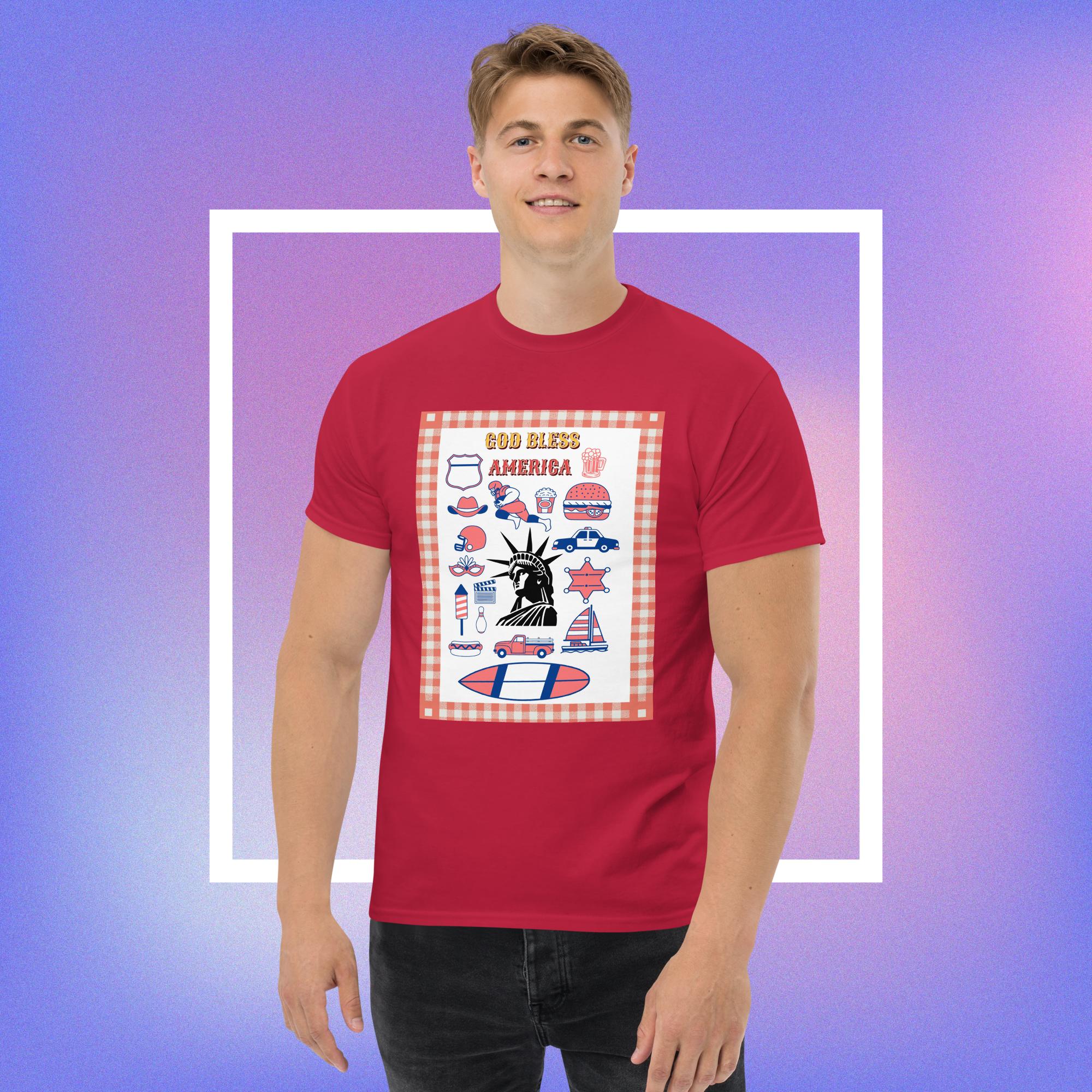 Patriotic unisex cotton classic tee