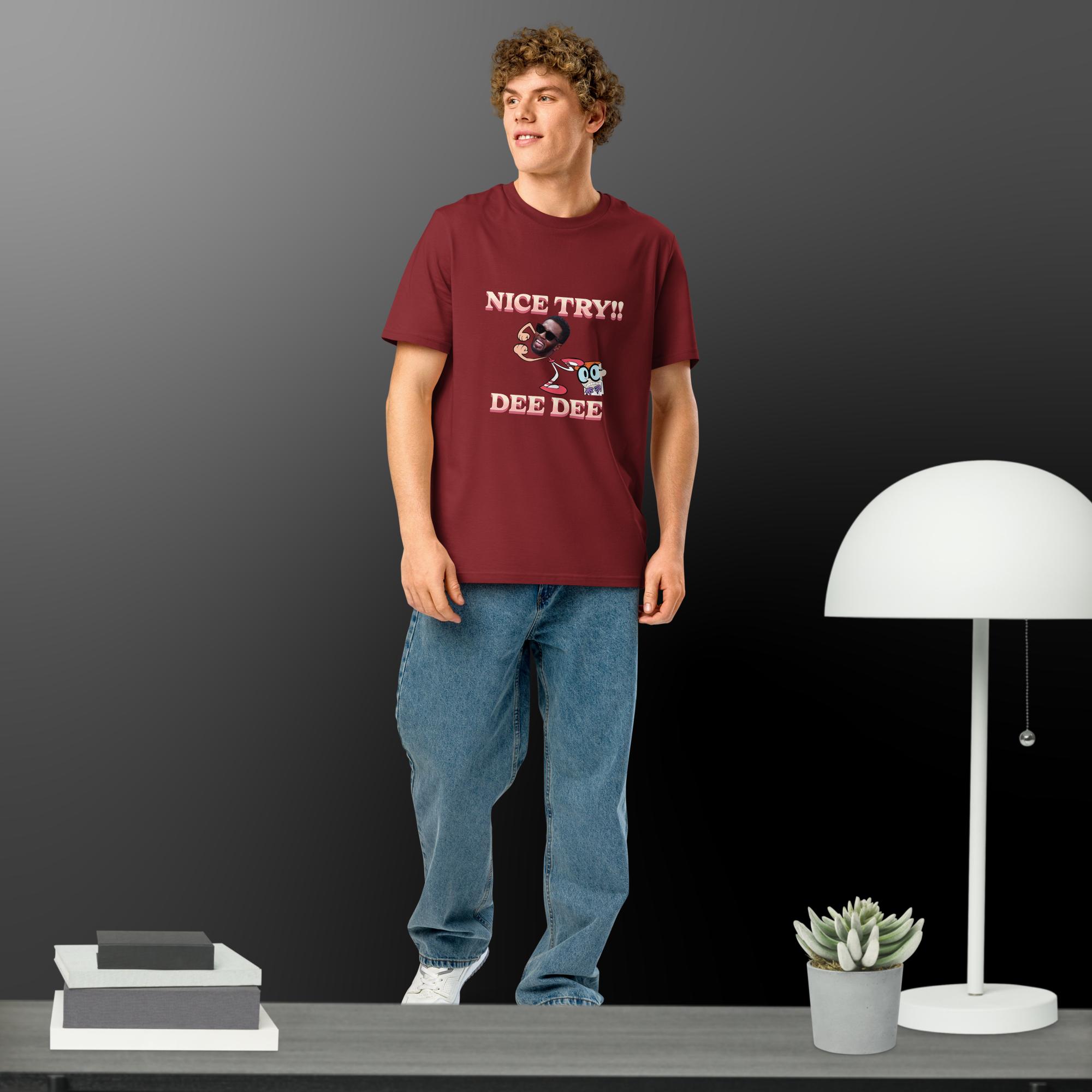 Funny Diddy meme Unisex organic ribbed neck t-shirt - Image 3