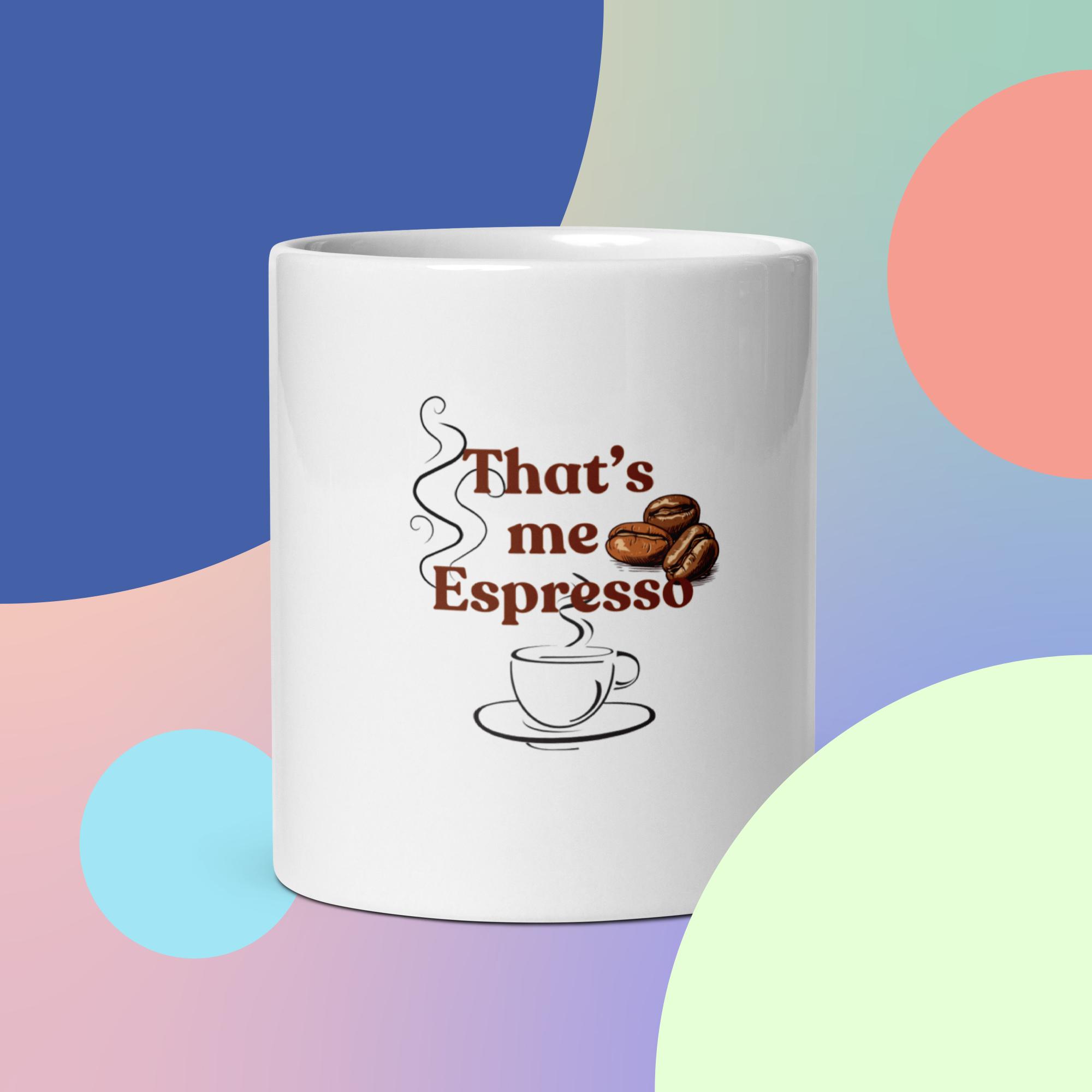 White glossy mug for Espresso lovers