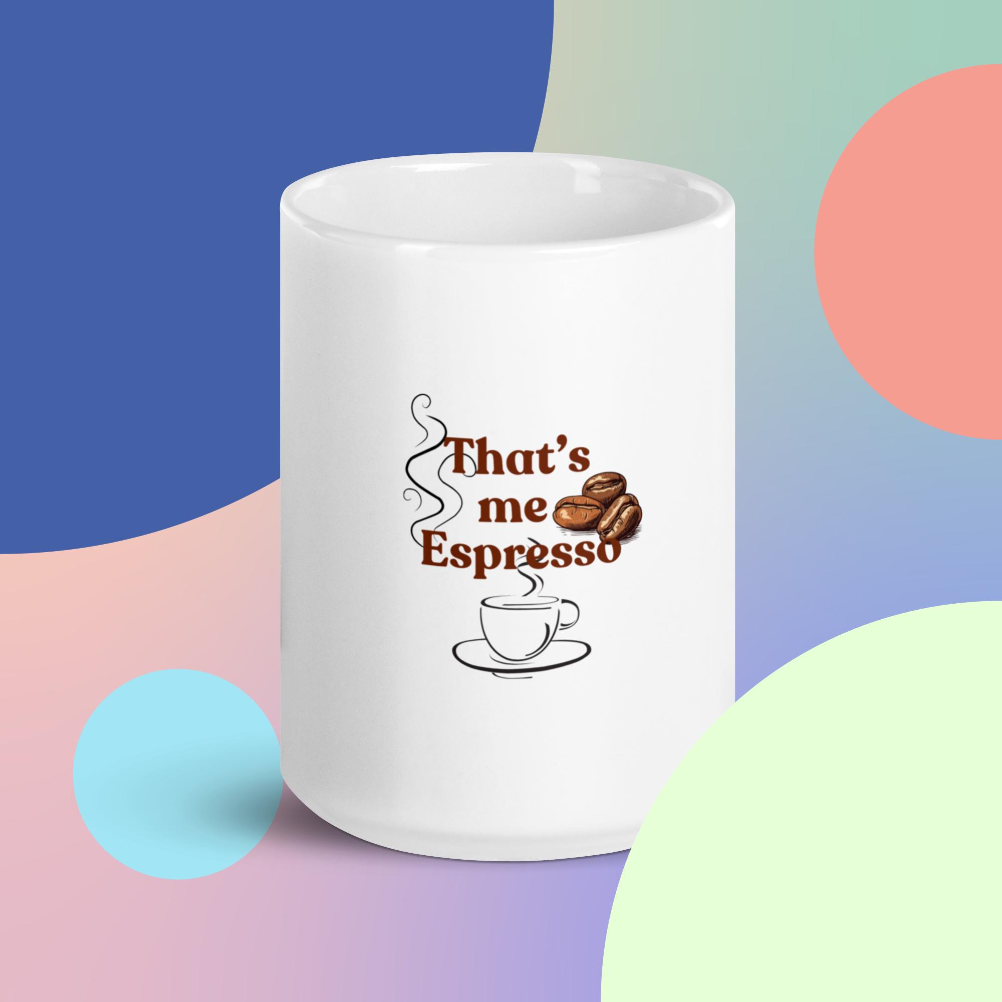 White glossy mug for Espresso lovers - Image 2