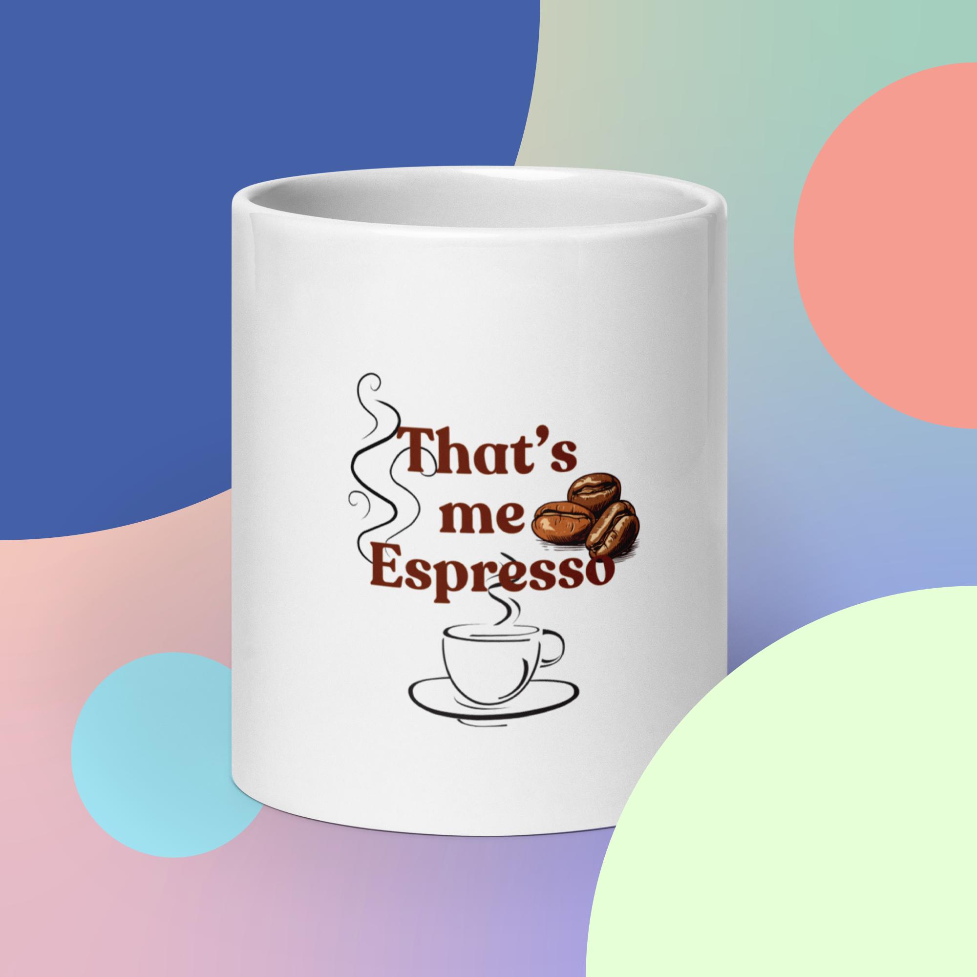 White glossy mug for Espresso lovers - Image 3