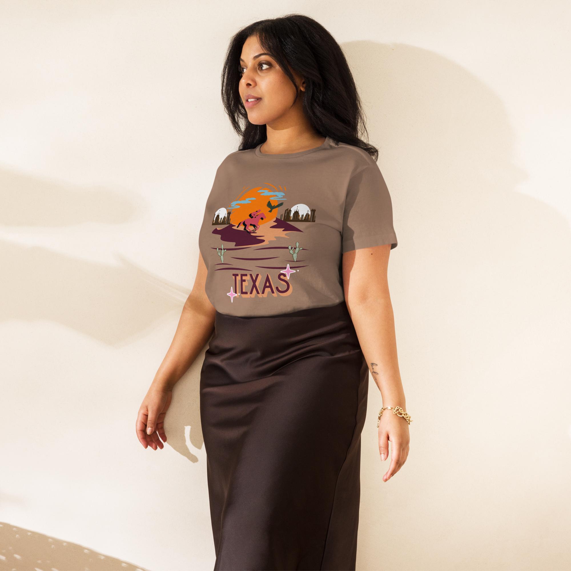 Women’s high-waisted t-shirt for Texans