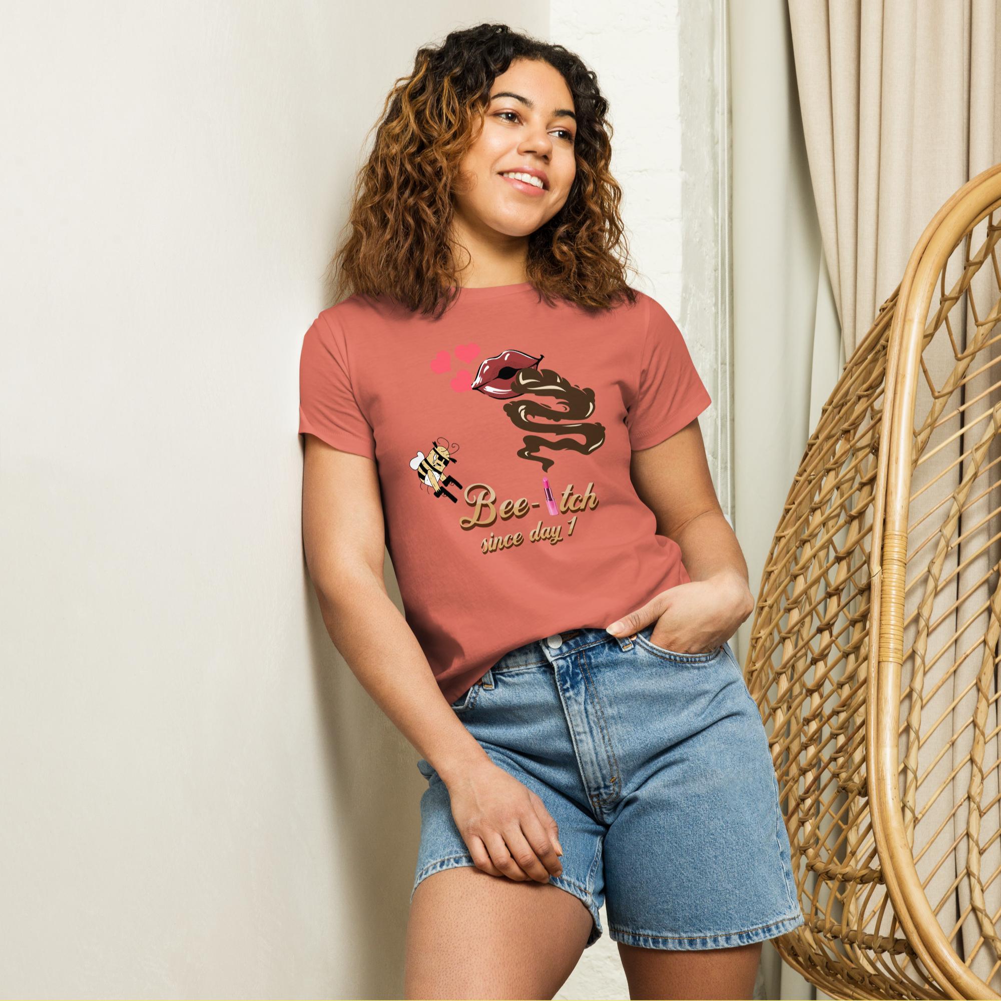 Slaying women’s high-waisted t-shirt - Image 4