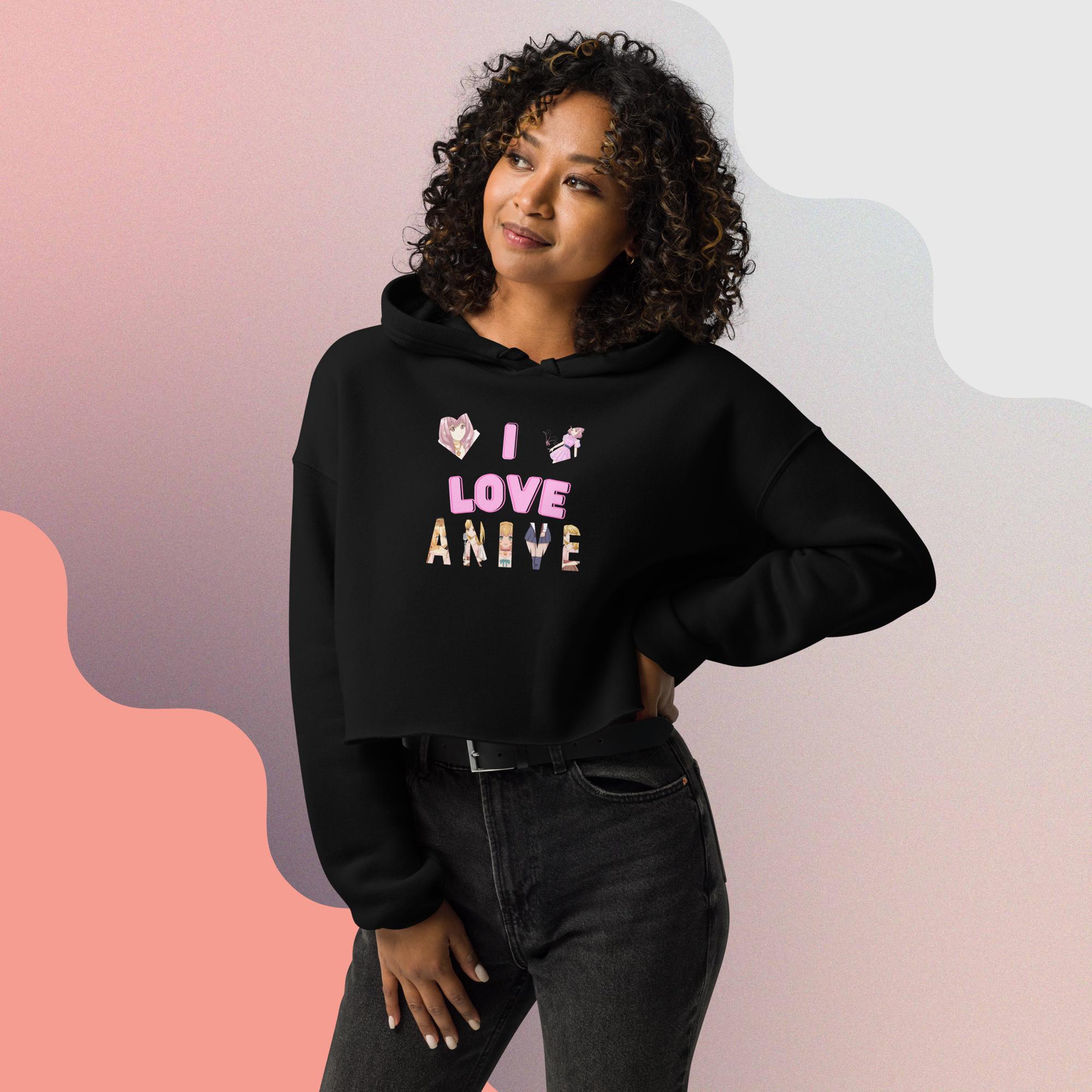 Women's Crop Hoodie for Anime Lovers