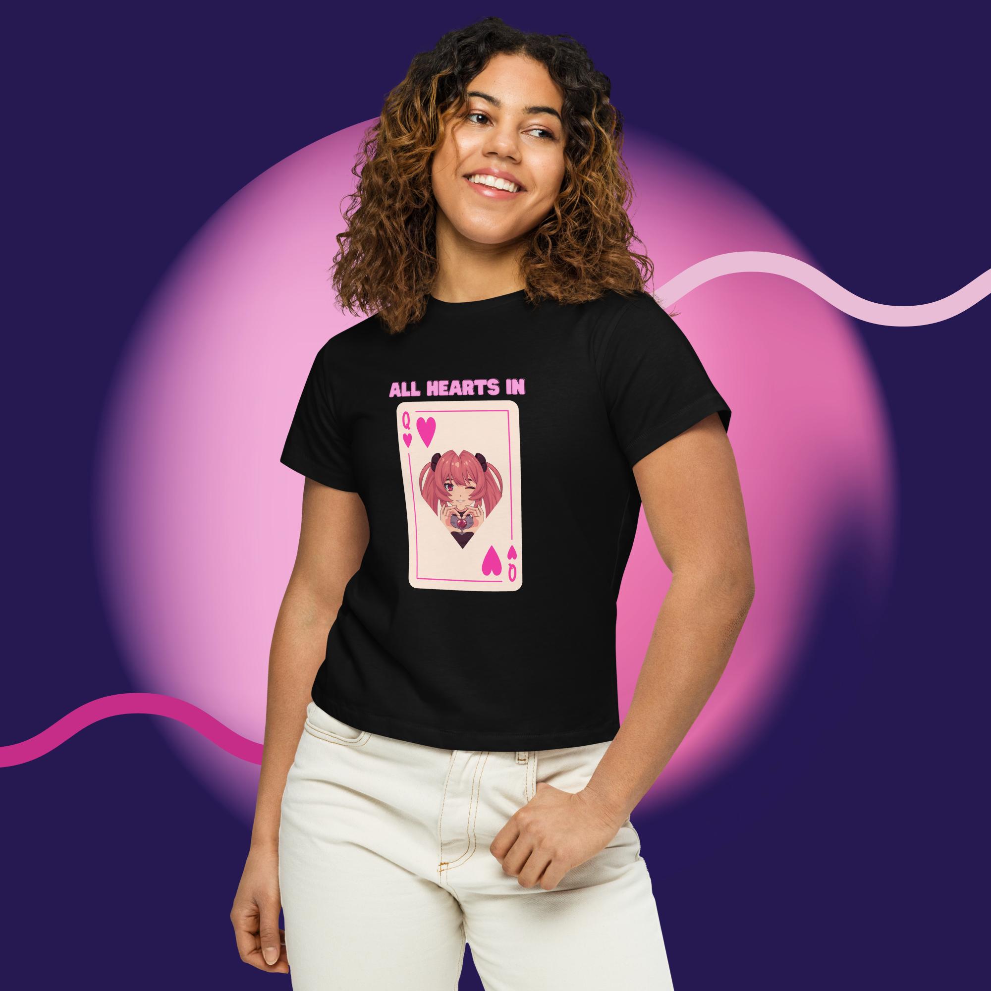 Creative Women’s high-waisted tee for Anime Lovers